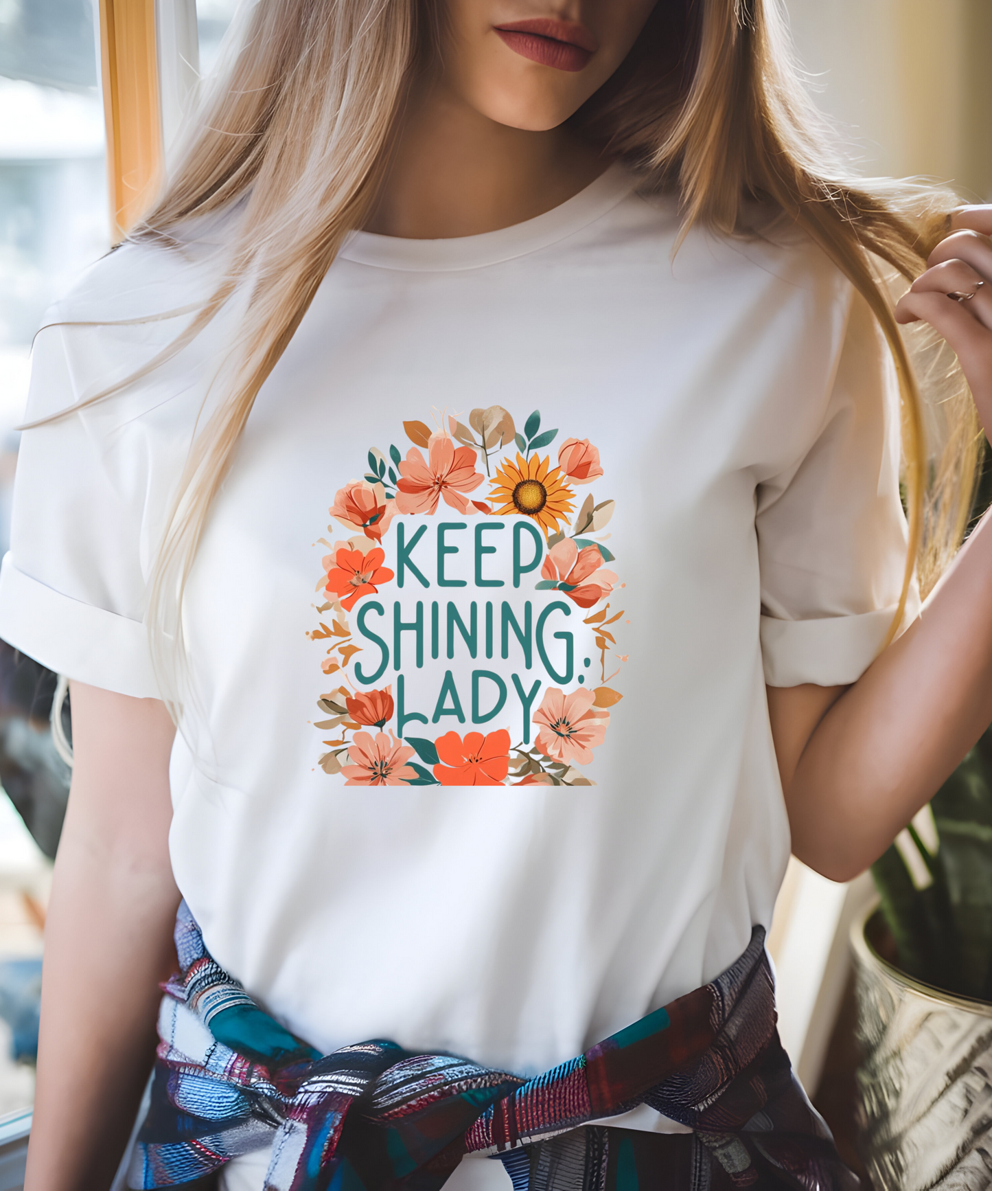 Keep Shining Lady Tee |Motivational Quote Shirt| Gildan 5000|Uplifting Gift for Women