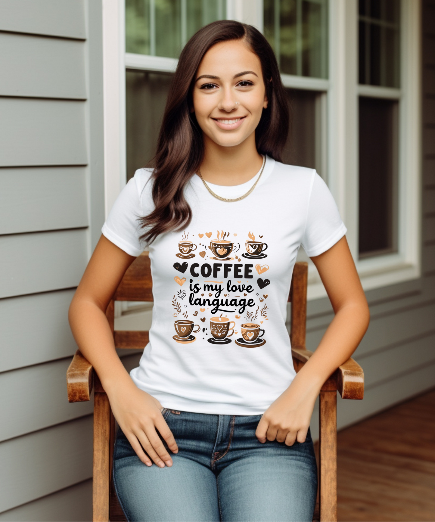 Coffee Is My Love Language Tee| Caffeine Lover Shirt| Funny Coffee Quote T-Shirt