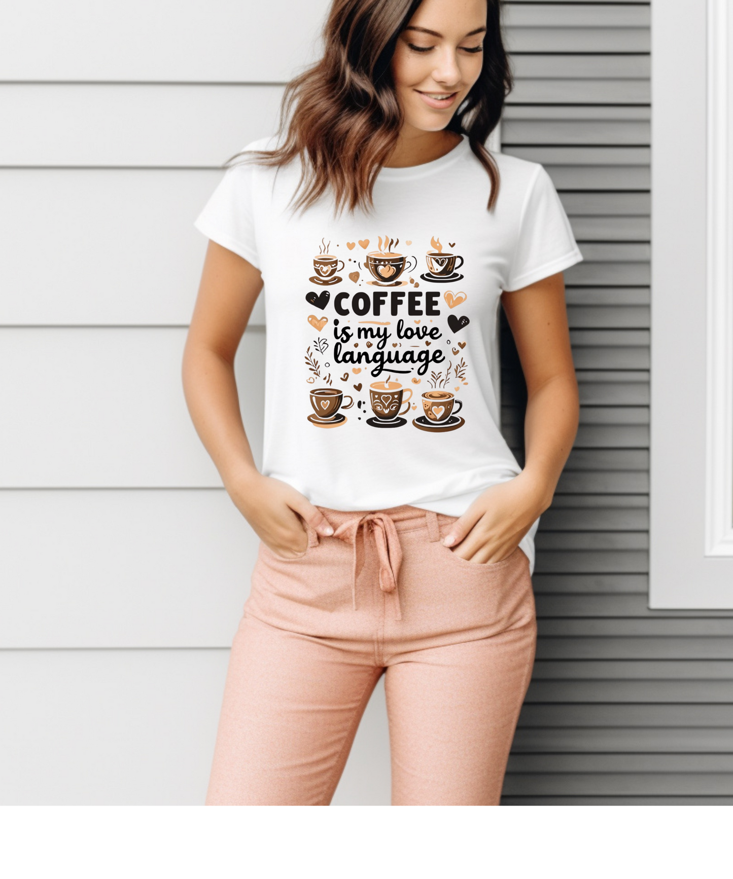 Coffee Is My Love Language Tee| Caffeine Lover Shirt| Funny Coffee Quote T-Shirt