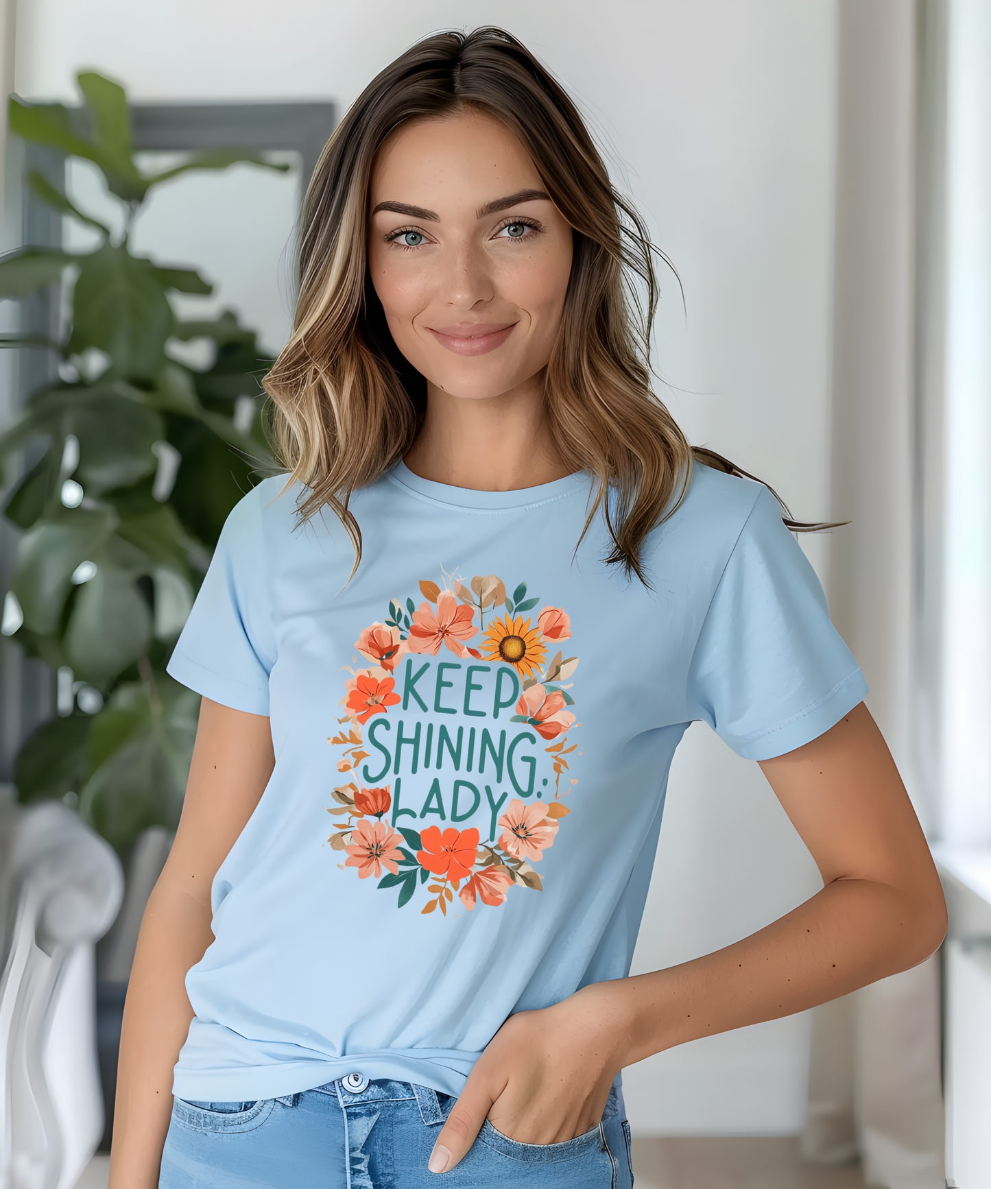 Keep Shining Lady Tee |Motivational Quote Shirt| Gildan 5000|Uplifting Gift for Women