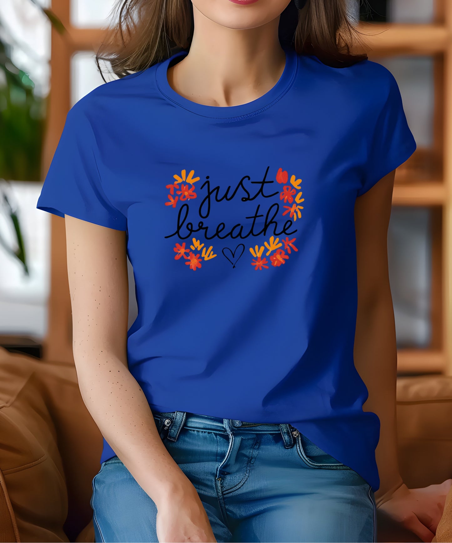 Just Breathe Shirt | Mindfulness Quote Tee| Mental Health Awareness T-Shirt