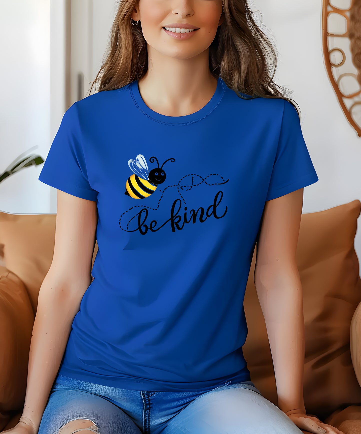 Be Kind Positive Message T-Shirt |Minimalist Graphic Tee on Gildan 5000 | Mental Health & Self-Care