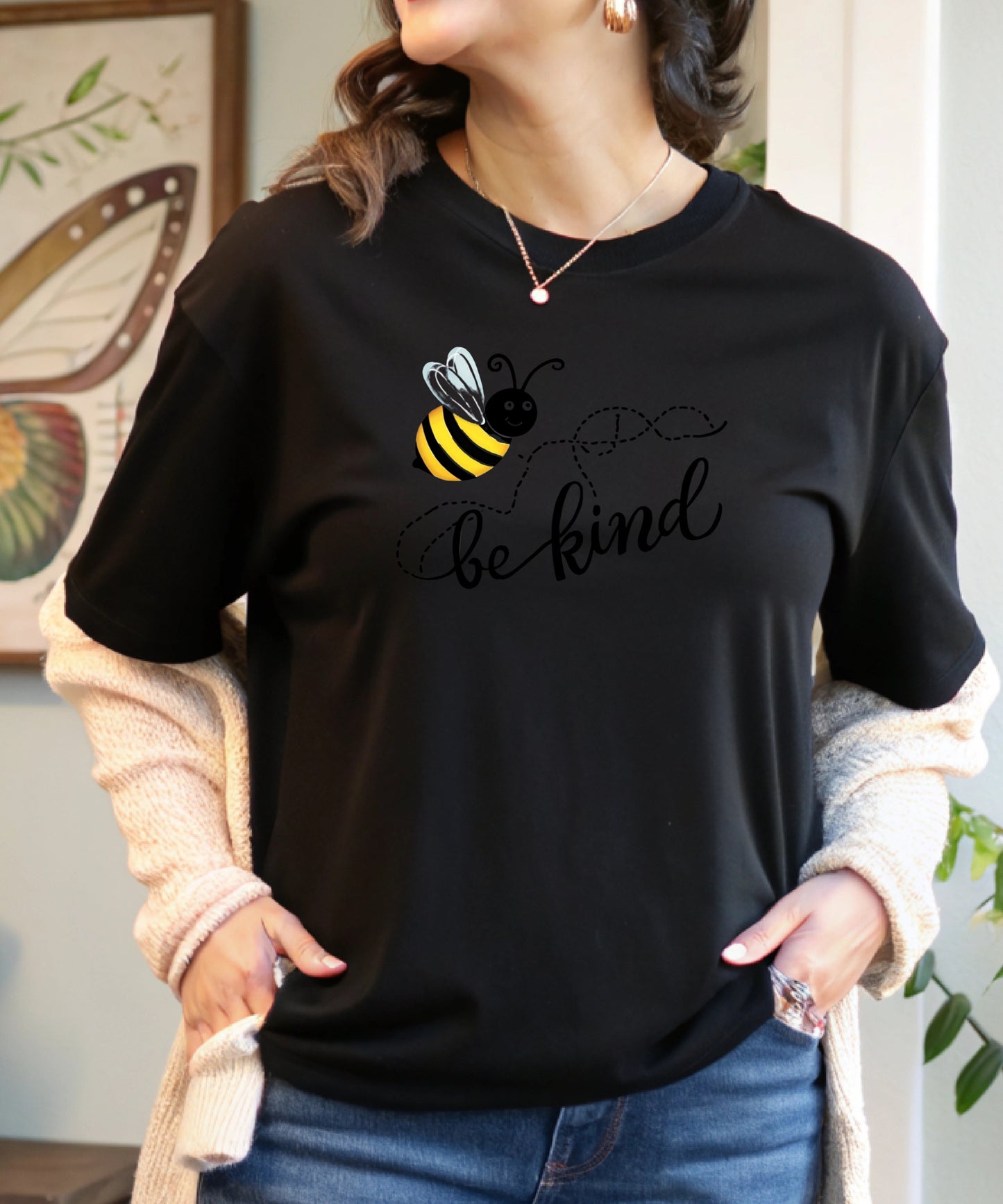 Be Kind Positive Message T-Shirt |Minimalist Graphic Tee on Gildan 5000 | Mental Health & Self-Care