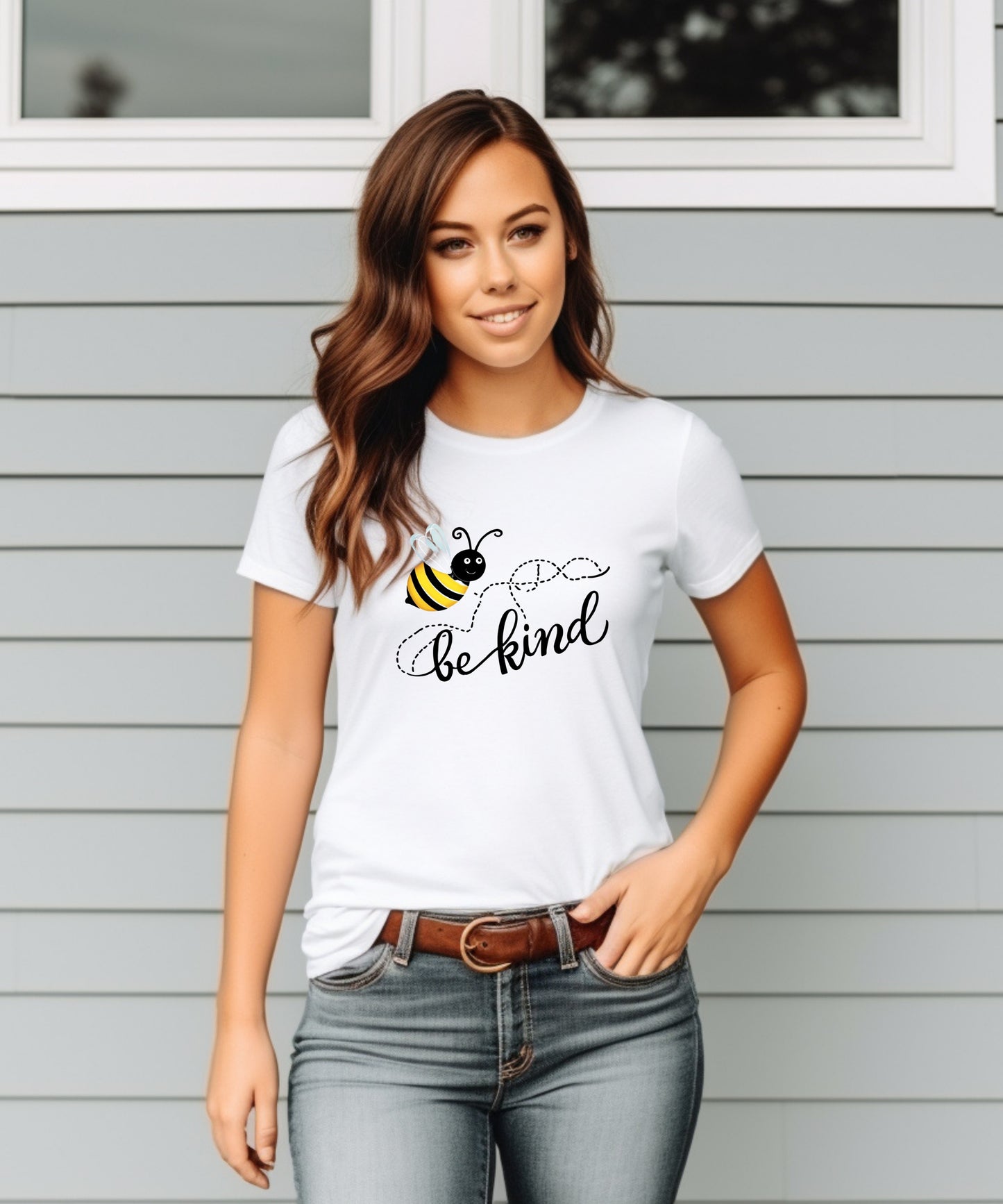 Be Kind Positive Message T-Shirt |Minimalist Graphic Tee on Gildan 5000 | Mental Health & Self-Care