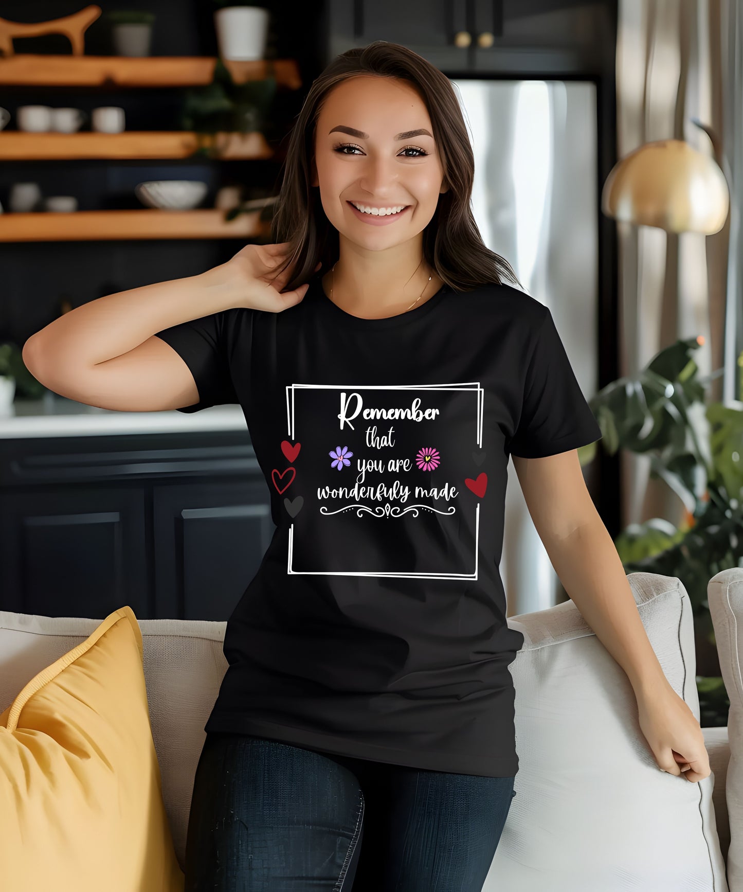 Remember You Are Wonderfully Made T-Shirt | Self Love Graphic Shirt | Empowering Daily Affirmation