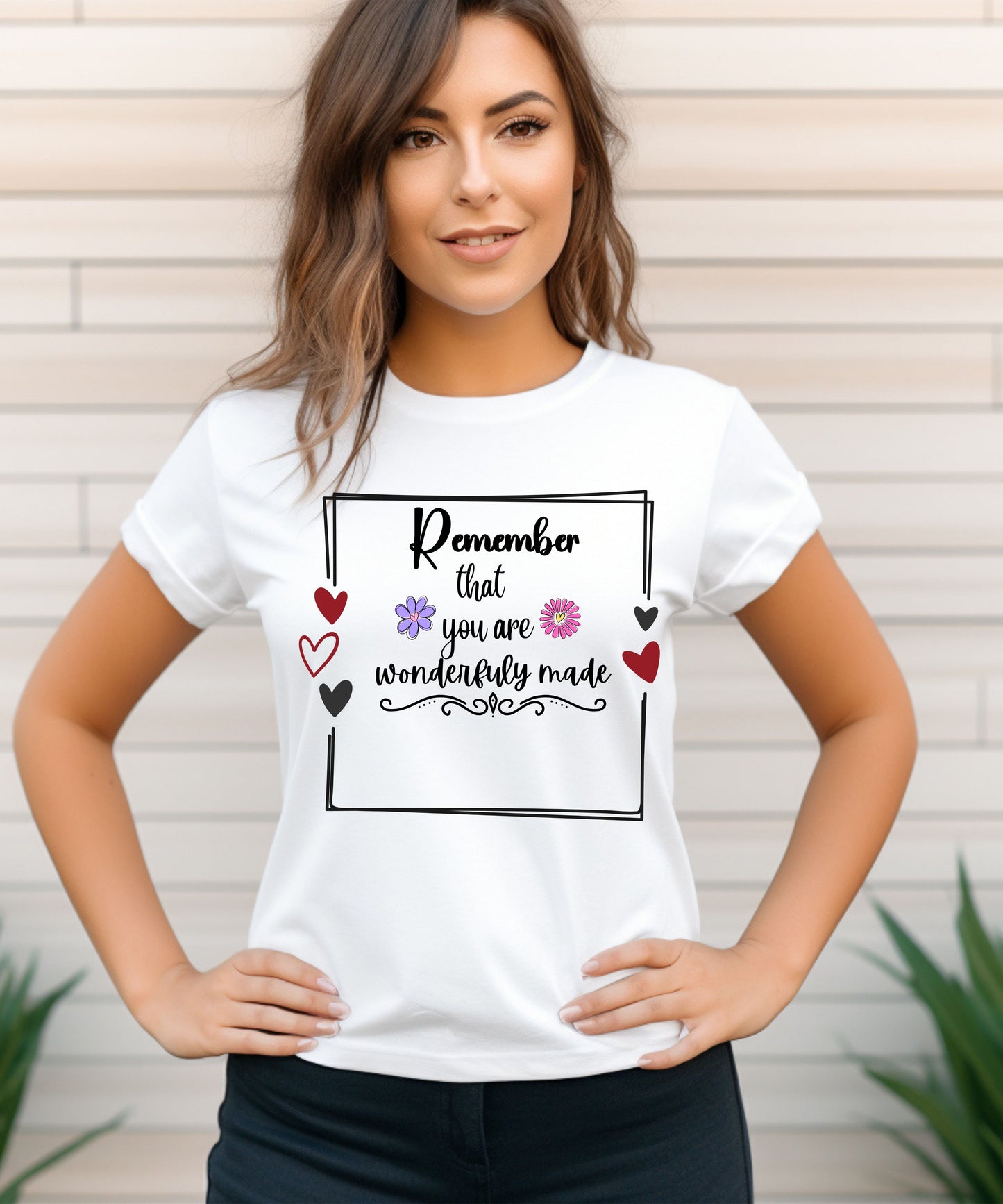 Remember You Are Wonderfully Made T-Shirt | Self Love Graphic Shirt | Empowering Daily Affirmation