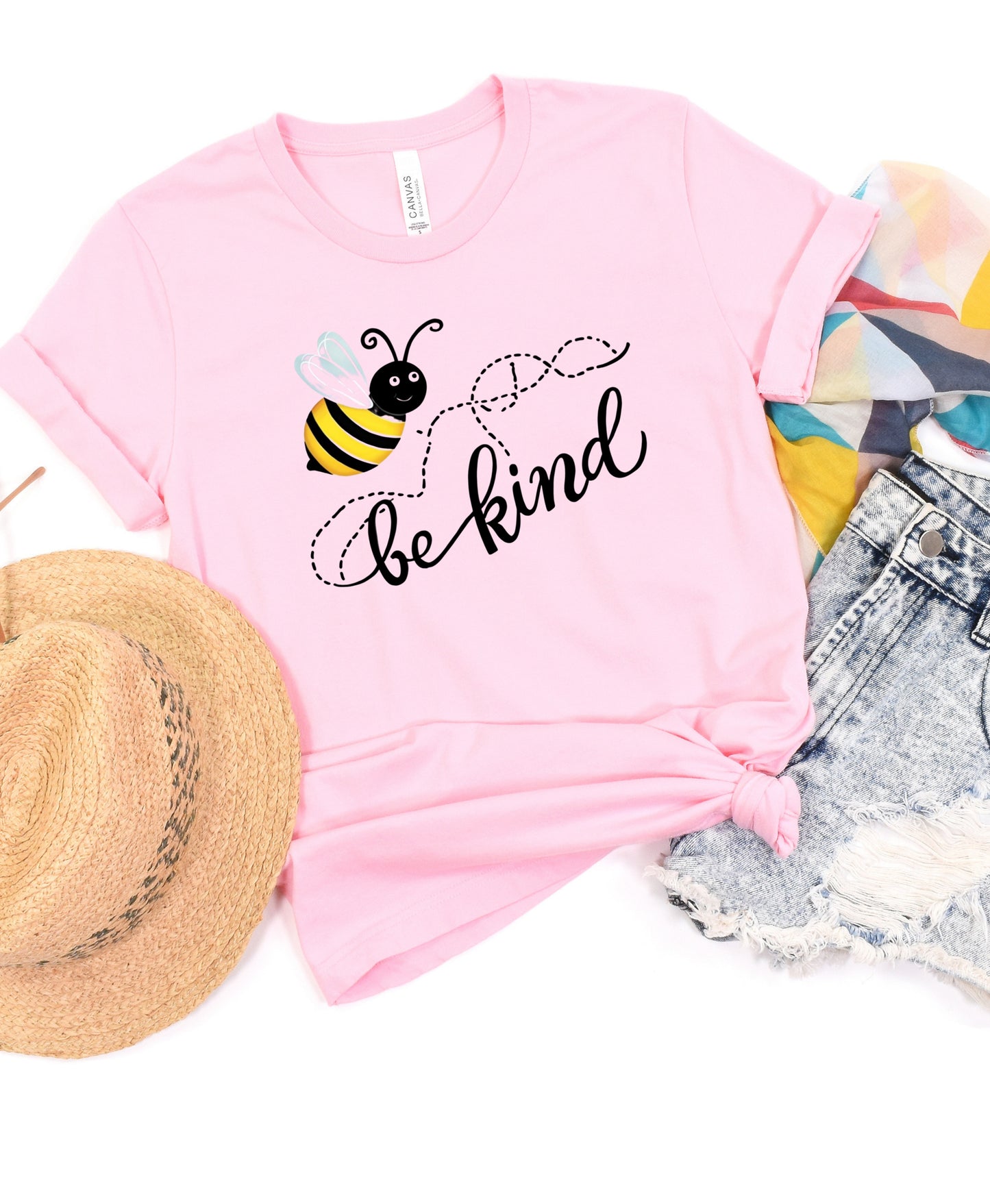 Be Kind Positive Message T-Shirt |Minimalist Graphic Tee on Gildan 5000 | Mental Health & Self-Care