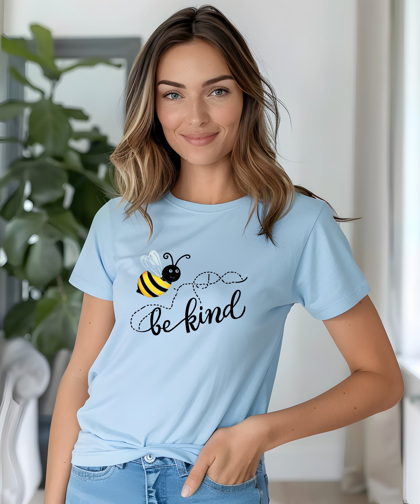 Be Kind Positive Message T-Shirt |Minimalist Graphic Tee on Gildan 5000 | Mental Health & Self-Care