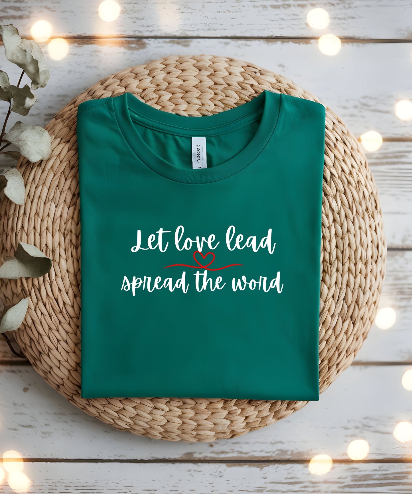 Gildan Tee Let Love Lead Shirt| Unisex T-shirt with Inspirational Quote| Positive Message| Kindness Gift| Faith &| Love Graphic Top