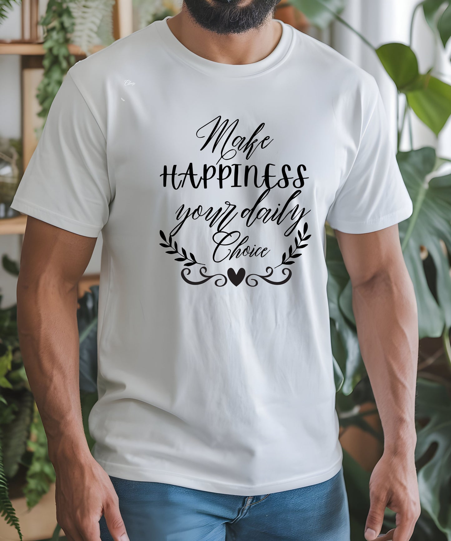 Make Happiness Your Daily Choice| Positive Quote T-Shirt | Inspirational Graphic Tee on Gildan 5000