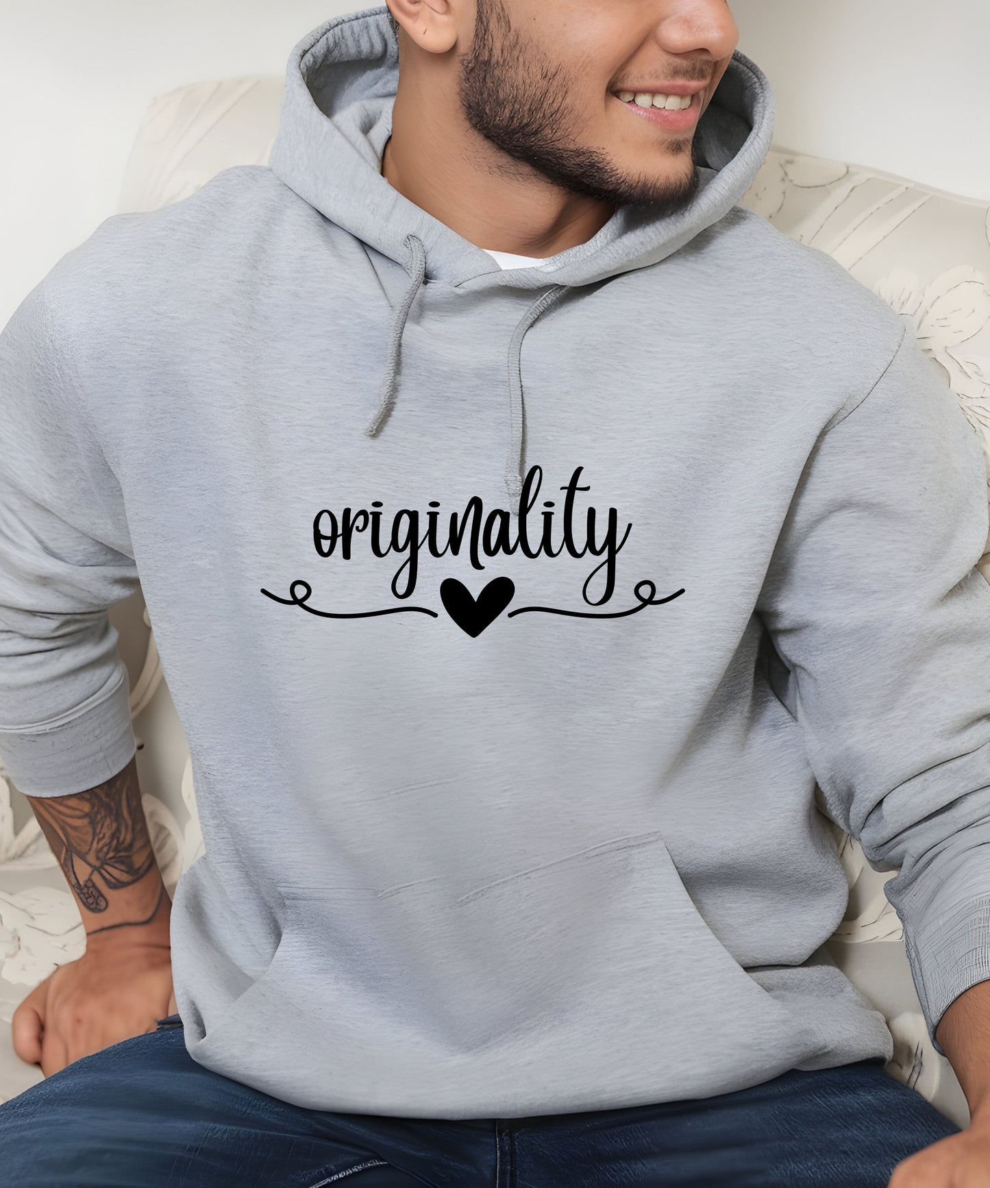 Originality Hoodie – Gildan 18500 | Inspirational Quote Unisex Pullover for Confidence & Self-Expression