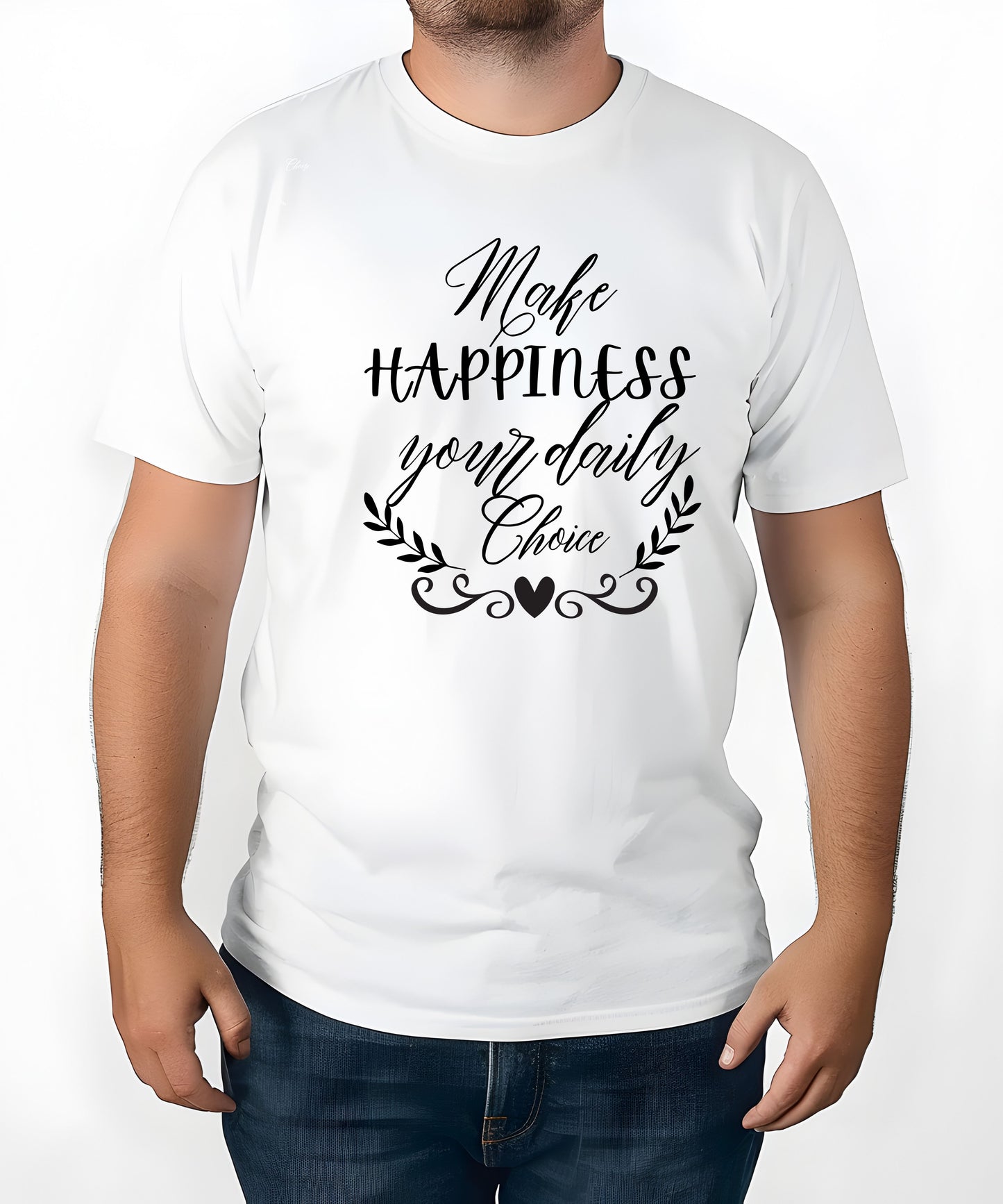 Make Happiness Your Daily Choice| Positive Quote T-Shirt | Inspirational Graphic Tee on Gildan 5000