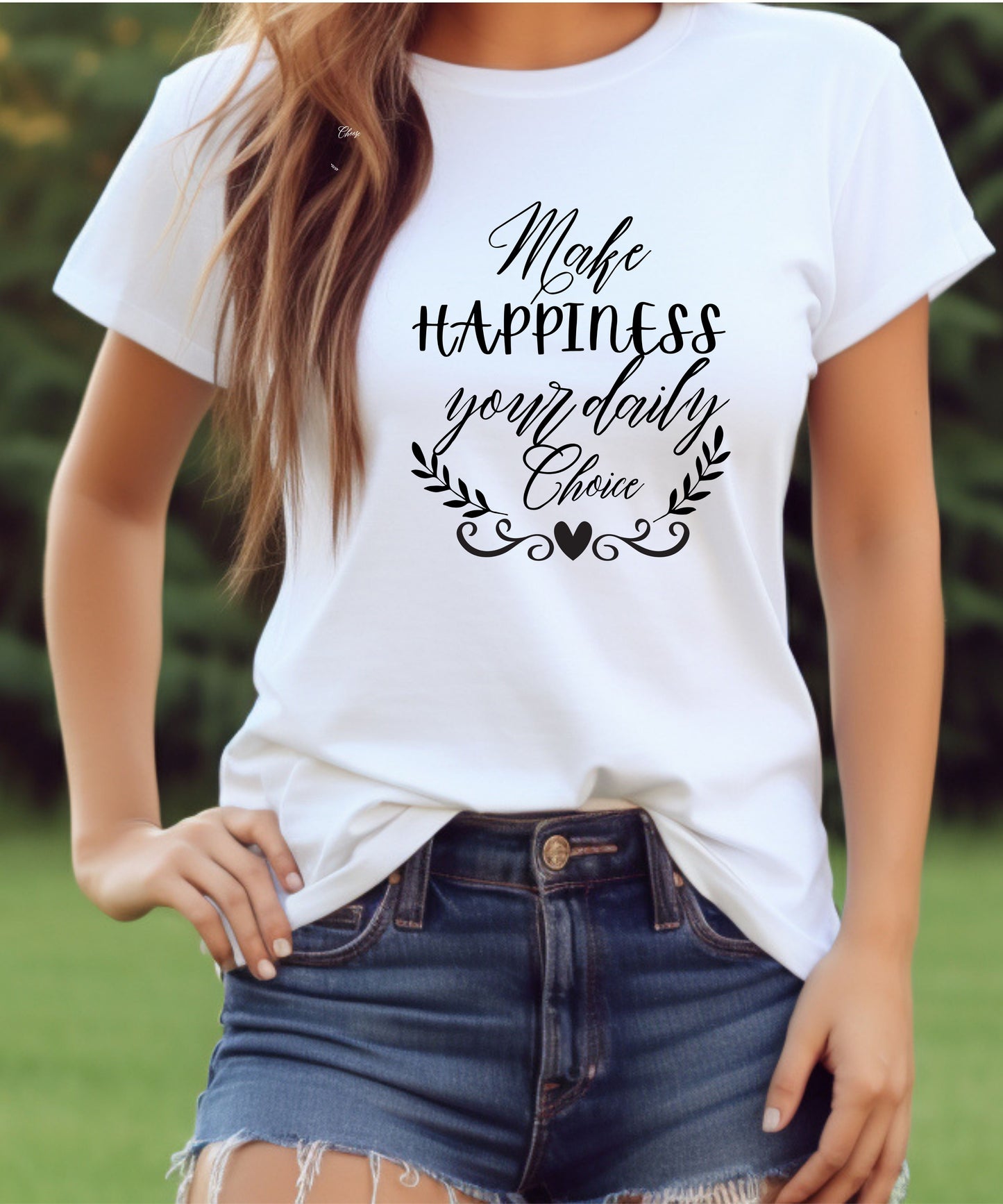 Make Happiness Your Daily Choice| Positive Quote T-Shirt | Inspirational Graphic Tee on Gildan 5000