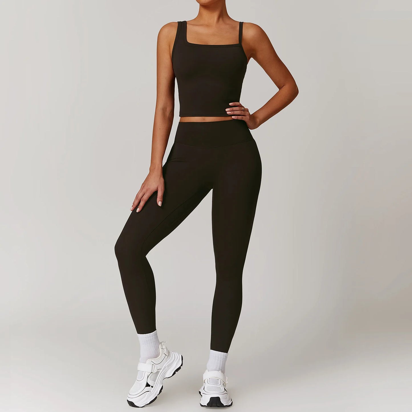 Women's Yoga Sportswear Set | Spandex & Nylon Blend, Coin Pocket, Full/Sleeveless Options