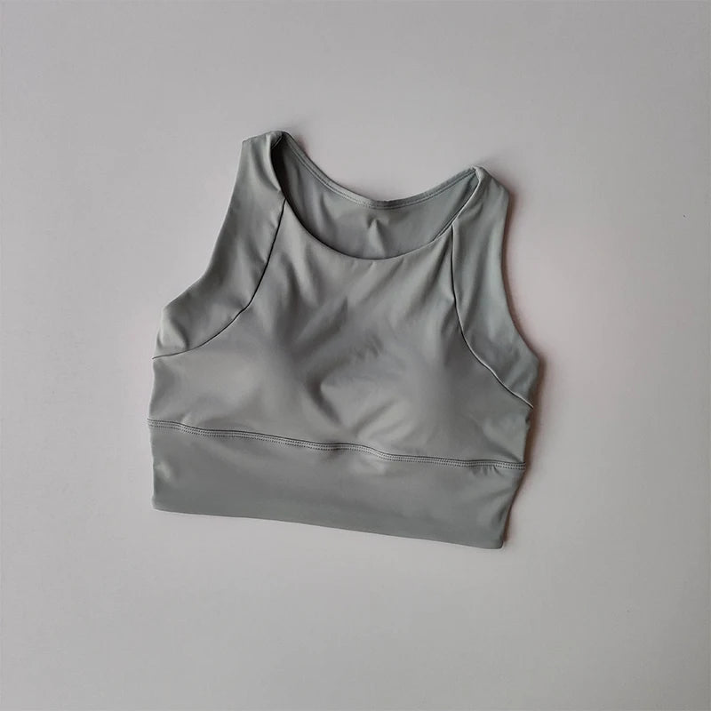 Full-Cup Yoga Fitness Bra | Breathable Nylon, High Support, Chemical-Free for Running & Workouts