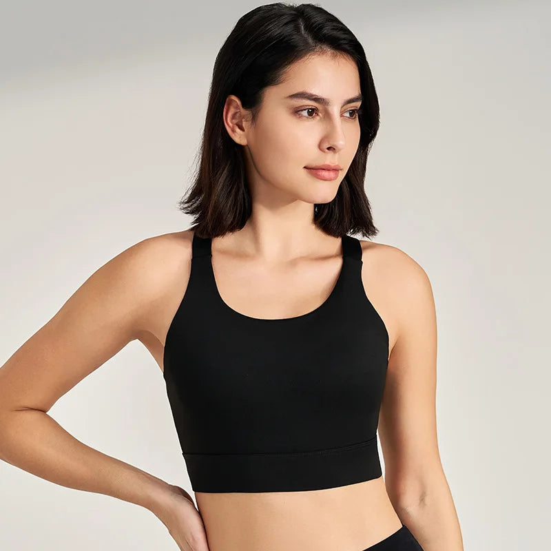 High-Support Yoga Bra | Lycra, Breathable, Moisture-Wicking & Flexible Fit