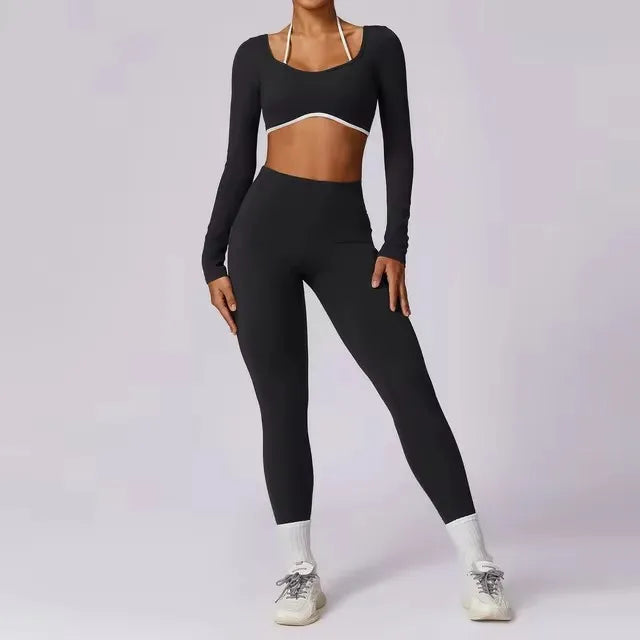 Women's Backless Gym Set | Anti-Pilling, Quick-Dry, Breathable, Chic Design