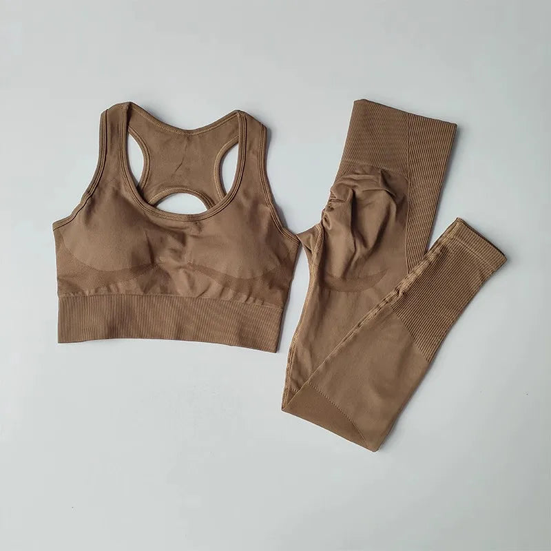 Women’s High-Waisted Yoga Set | Sleeveless Design, Breathable, Seamless & Quick-Drying