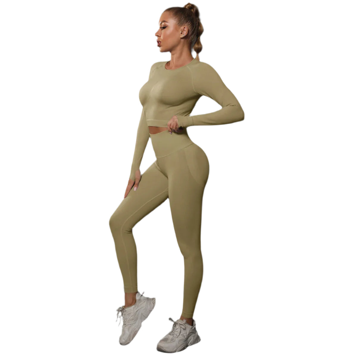 2-Piece Seamless Gym Set | High-Quality Spandex & Nylon, Quick-Dry, Slim Fit, O-Neck Collar