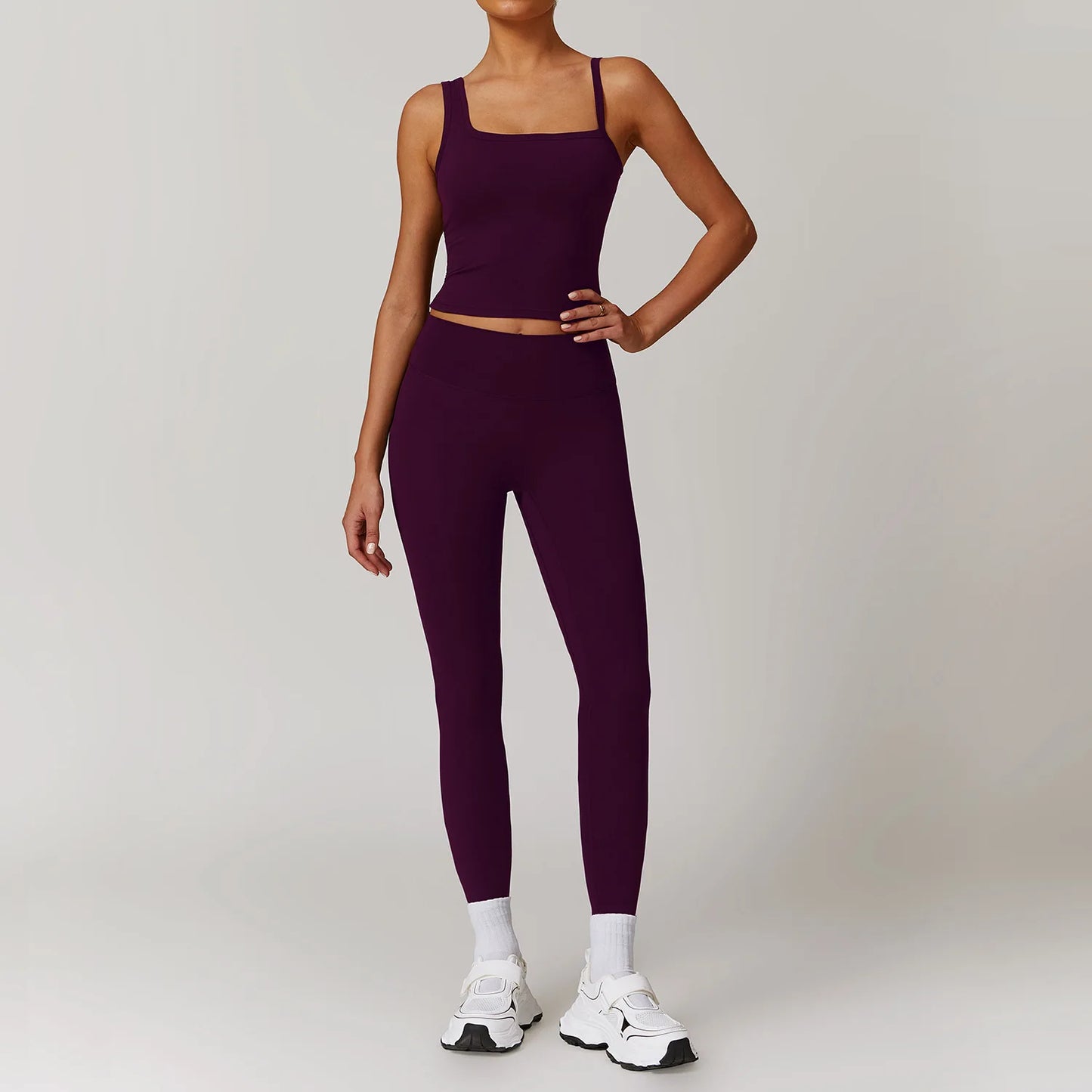 Women's Yoga Sportswear Set | Spandex & Nylon Blend, Coin Pocket, Full/Sleeveless Options
