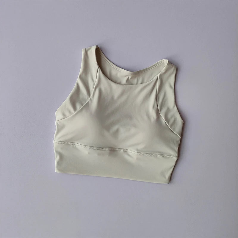 Full-Cup Yoga Fitness Bra | Breathable Nylon, High Support, Chemical-Free for Running & Workouts