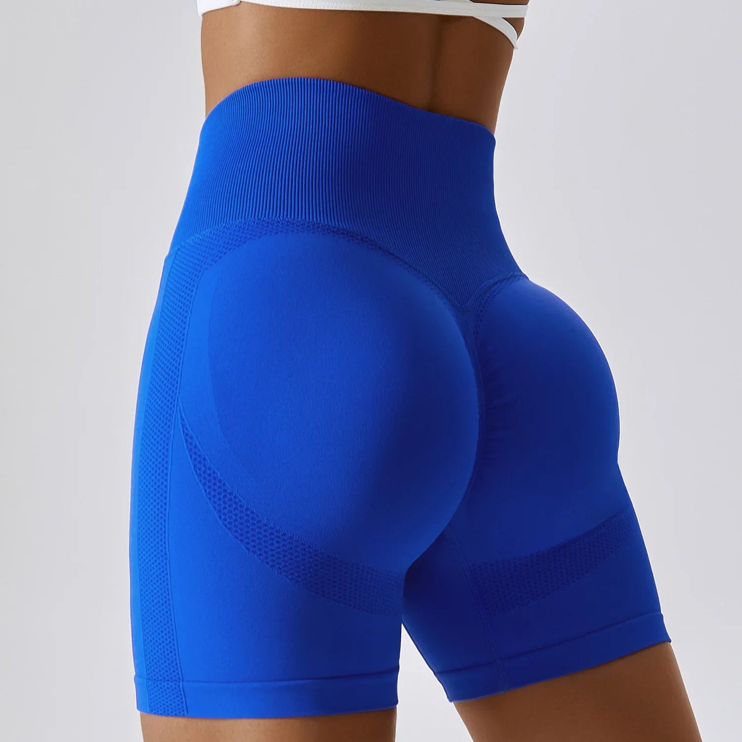 High-Waist Booty Shorts | Seamless Geometric Pattern | Women's Activewear