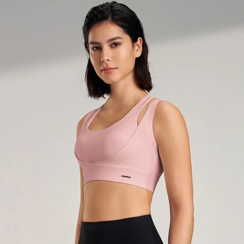 Shockproof Sports Bra | Breathable Nylon, High Elasticity, Supportive & Comfortable for Gym & Yoga