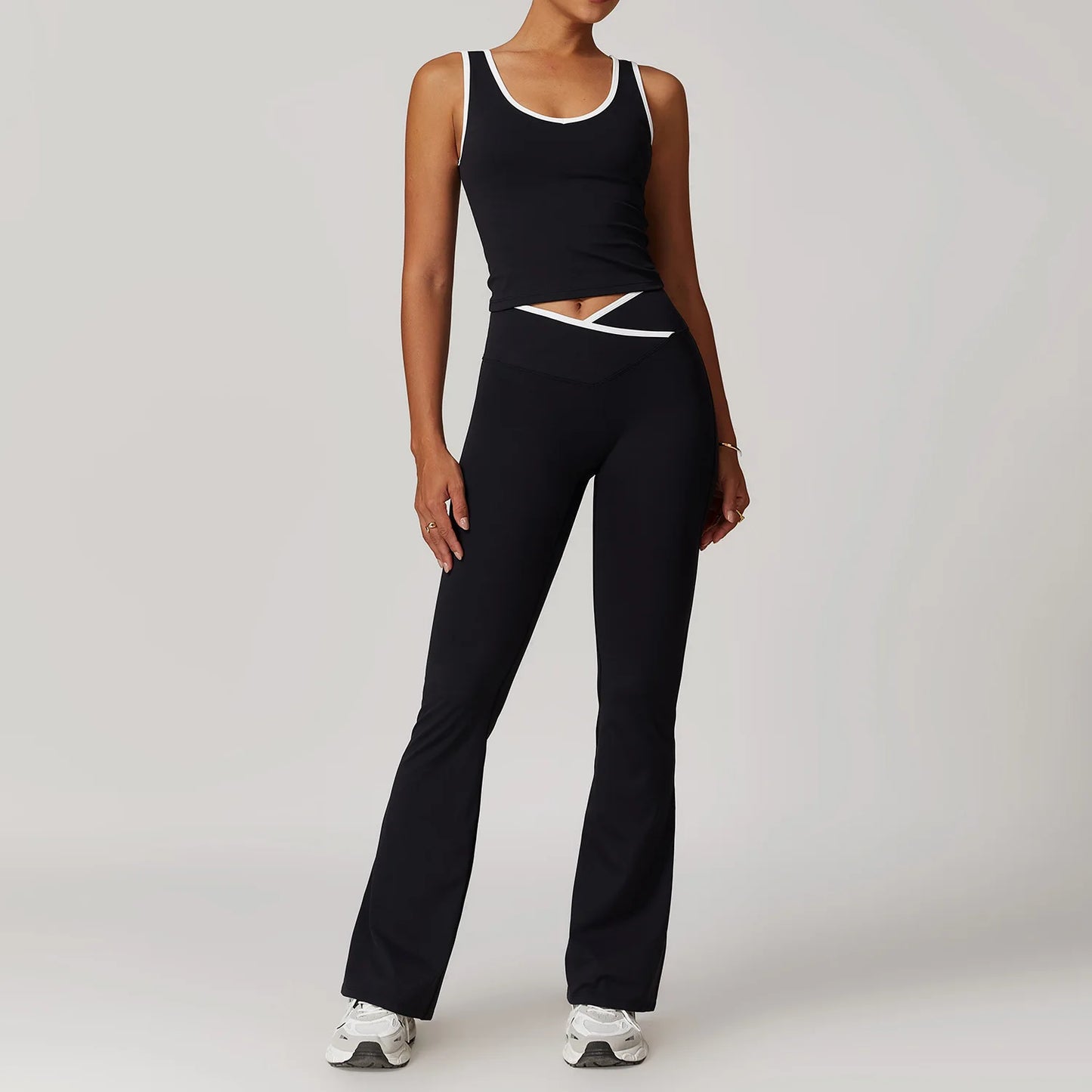 Yoga Set Workout Gear | Premium Nylon & Spandex, Anti-Pilling, Breathable, Quick-Dry, Sweat-Releasing