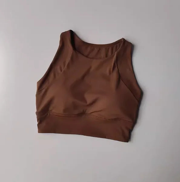 Full-Cup Yoga Fitness Bra | Breathable Nylon, High Support, Chemical-Free for Running & Workouts