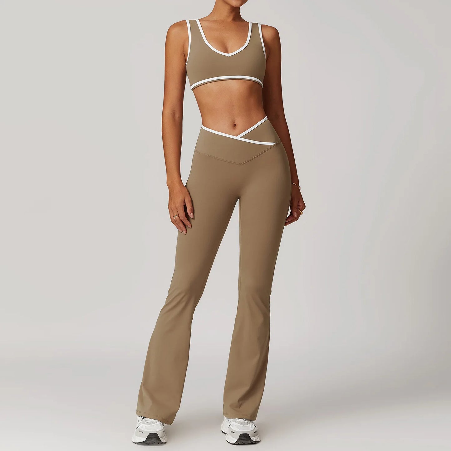 Yoga Set Workout Gear | Premium Nylon & Spandex, Anti-Pilling, Breathable, Quick-Dry, Sweat-Releasing