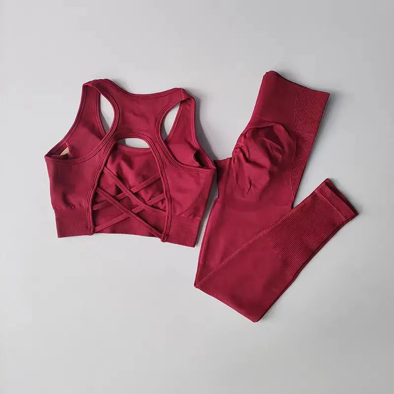 Women’s High-Waisted Yoga Set | Sleeveless Design, Breathable, Seamless & Quick-Drying