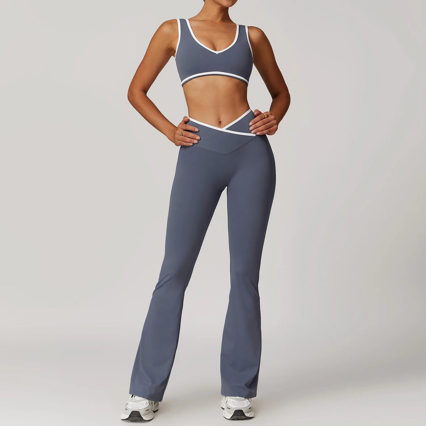 Yoga Set Workout Gear | Premium Nylon & Spandex, Anti-Pilling, Breathable, Quick-Dry, Sweat-Releasing