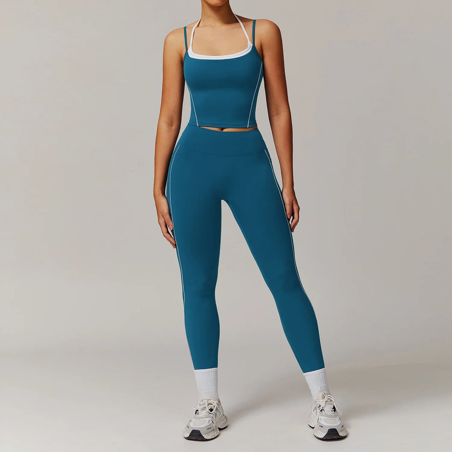 Fitness Workout Tracksuit | Nylon & Spandex Blend, Moisture-Wicking, Quick-Dry, All-Season