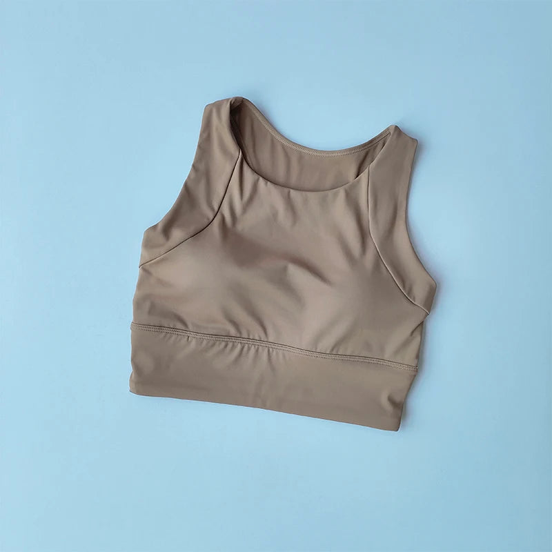 Full-Cup Yoga Fitness Bra | Breathable Nylon, High Support, Chemical-Free for Running & Workouts