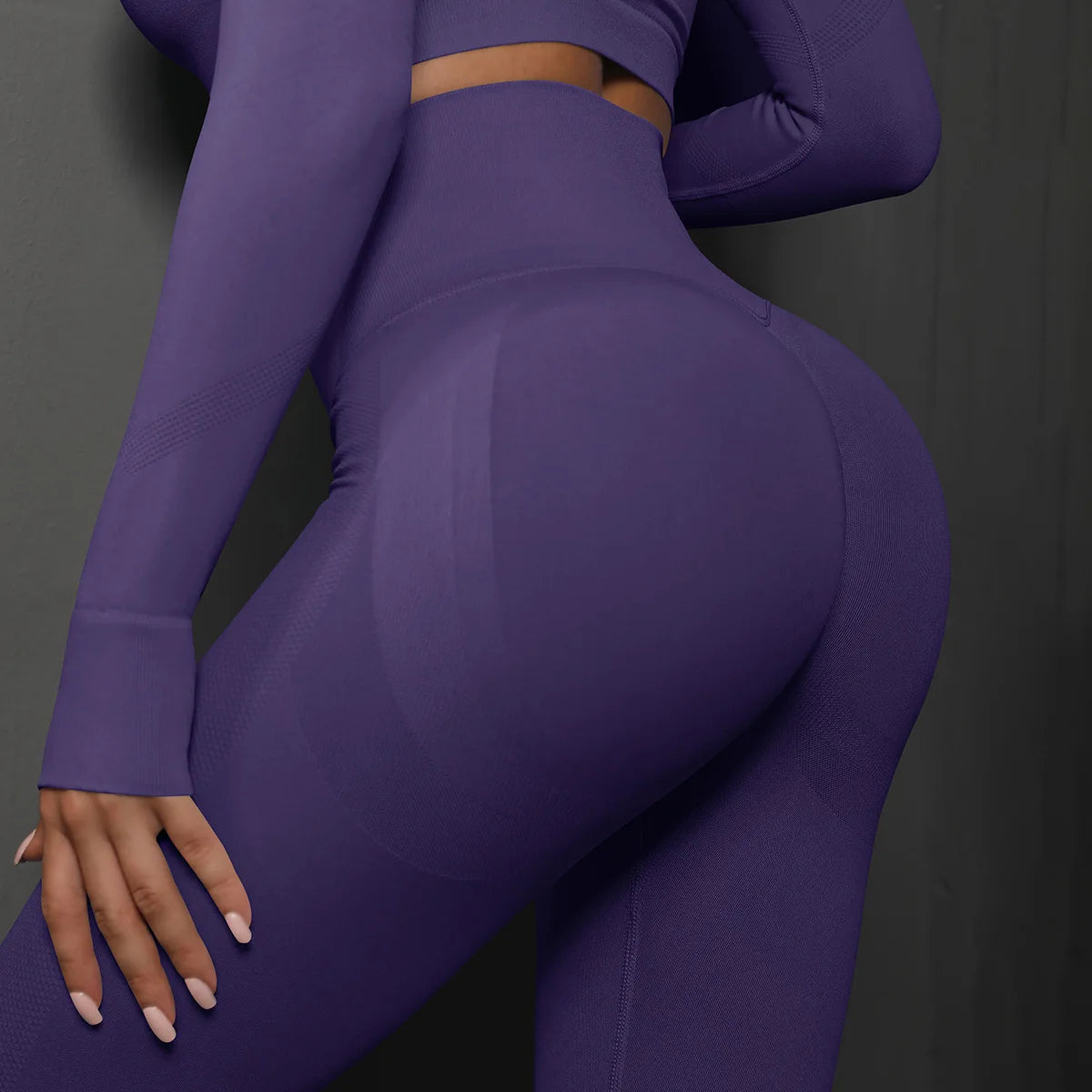 High Waist Yoga Pants | Nylon & Spandex, Moisture-Wicking, Elastic Waistband, Ankle-Length