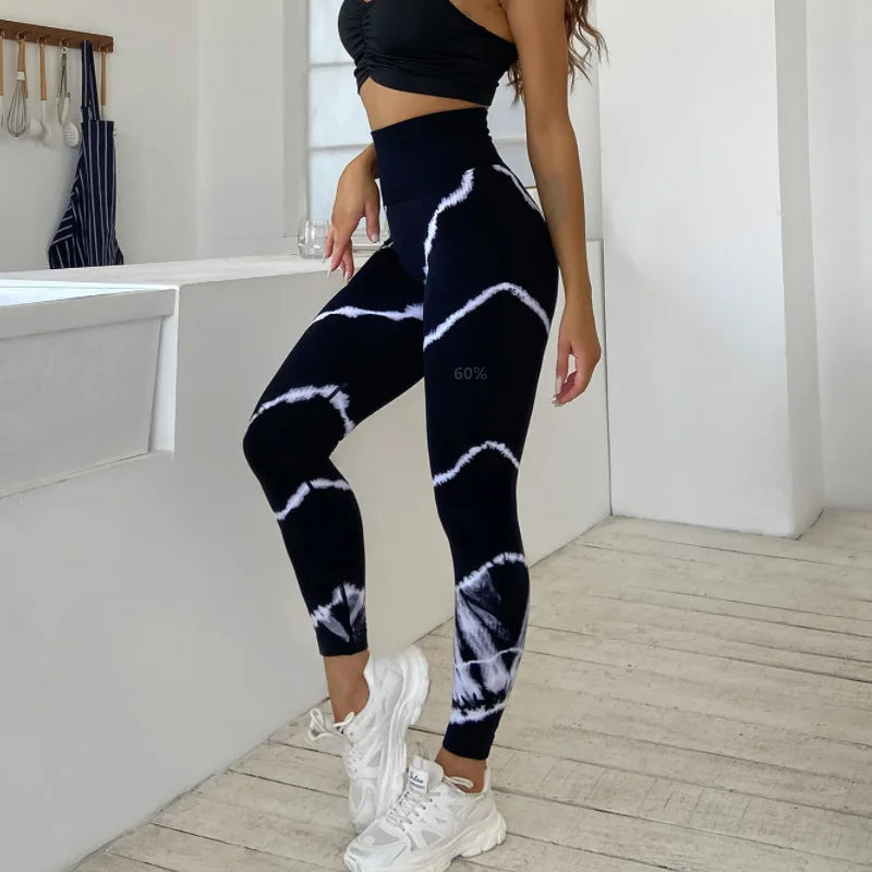 Seamless High-Waisted Leggings | Polyester & Nylon, Booty Lifting, All-Season Comfort