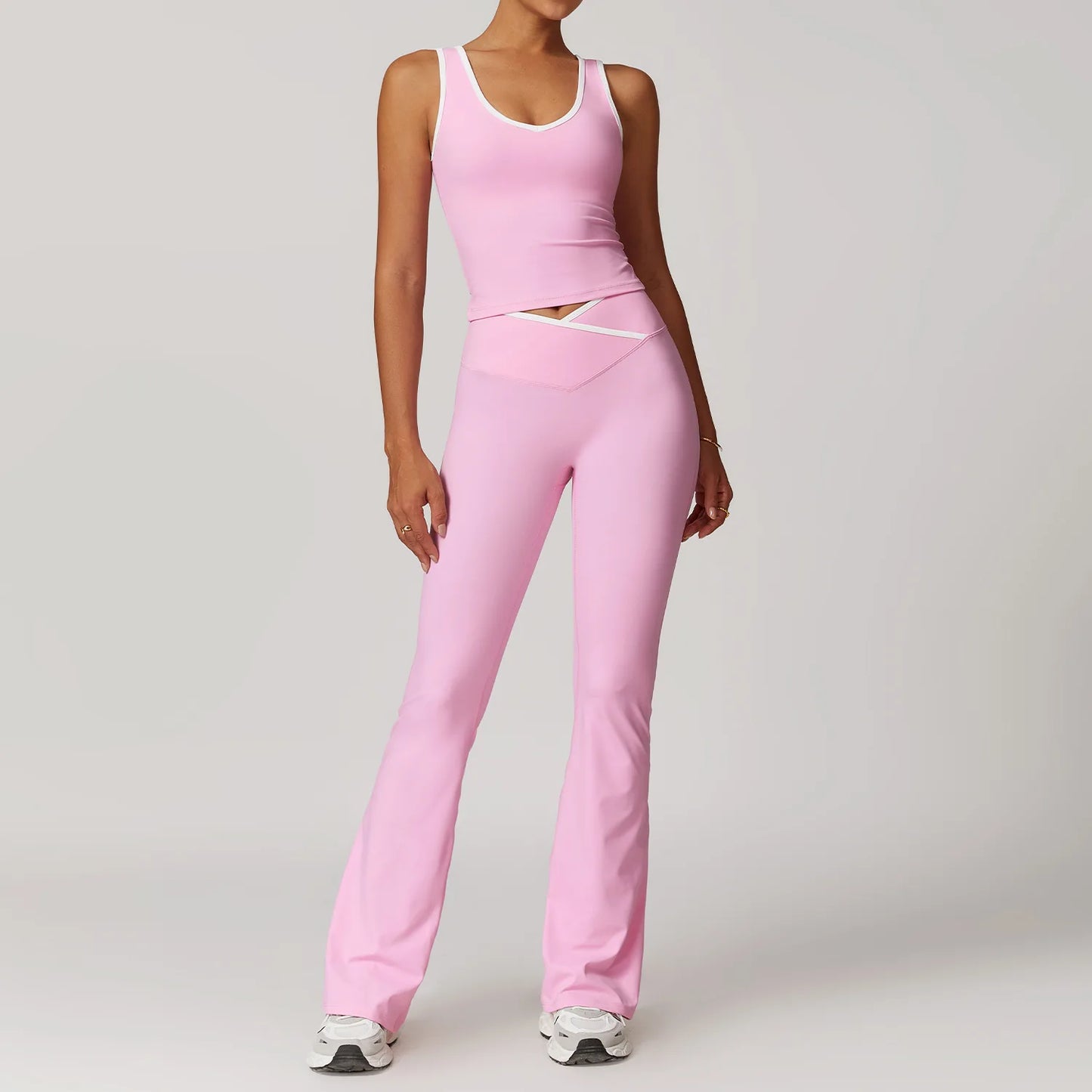 Yoga Set Workout Gear | Premium Nylon & Spandex, Anti-Pilling, Breathable, Quick-Dry, Sweat-Releasing