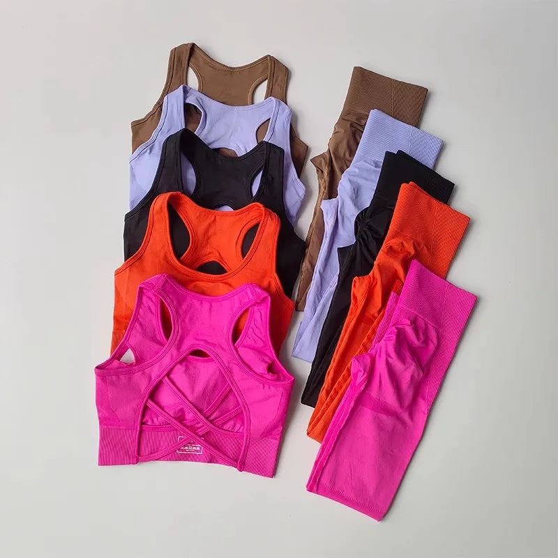 Women’s High-Waisted Yoga Set | Sleeveless Design, Breathable, Seamless & Quick-Drying