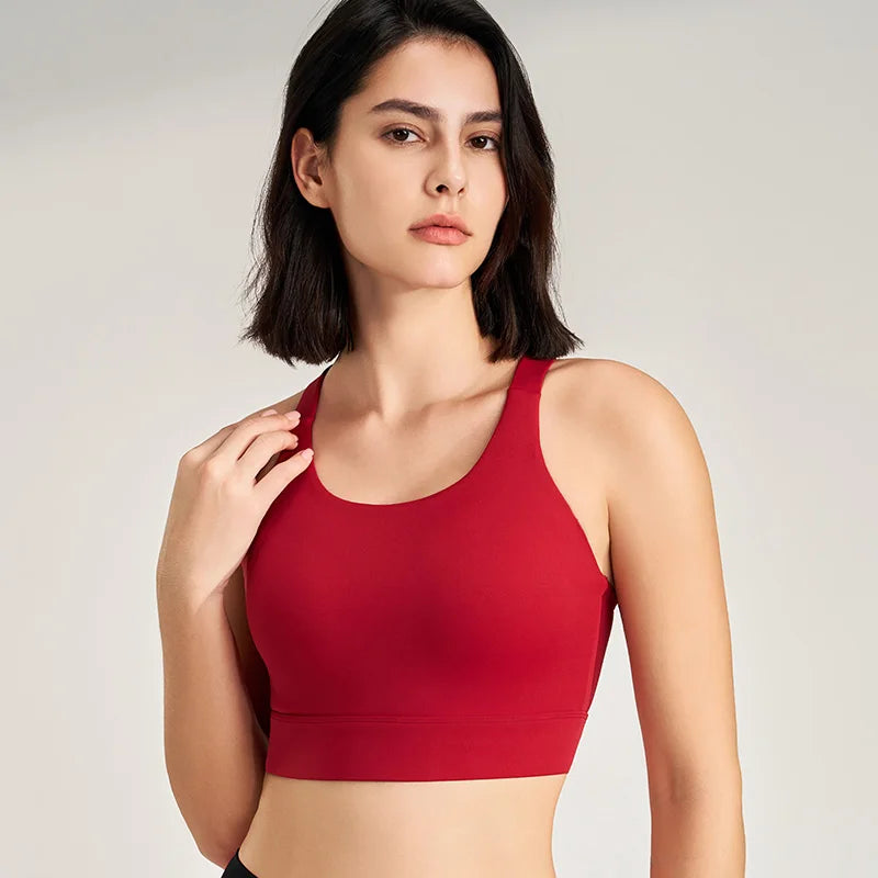 High-Support Yoga Bra | Lycra, Breathable, Moisture-Wicking & Flexible Fit