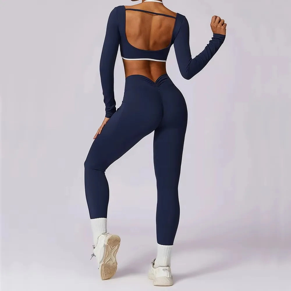 Women's Backless Gym Set | Anti-Pilling, Quick-Dry, Breathable, Chic Design