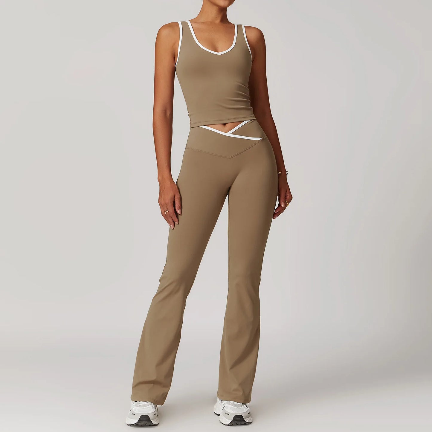 Yoga Set Workout Gear | Premium Nylon & Spandex, Anti-Pilling, Breathable, Quick-Dry, Sweat-Releasing