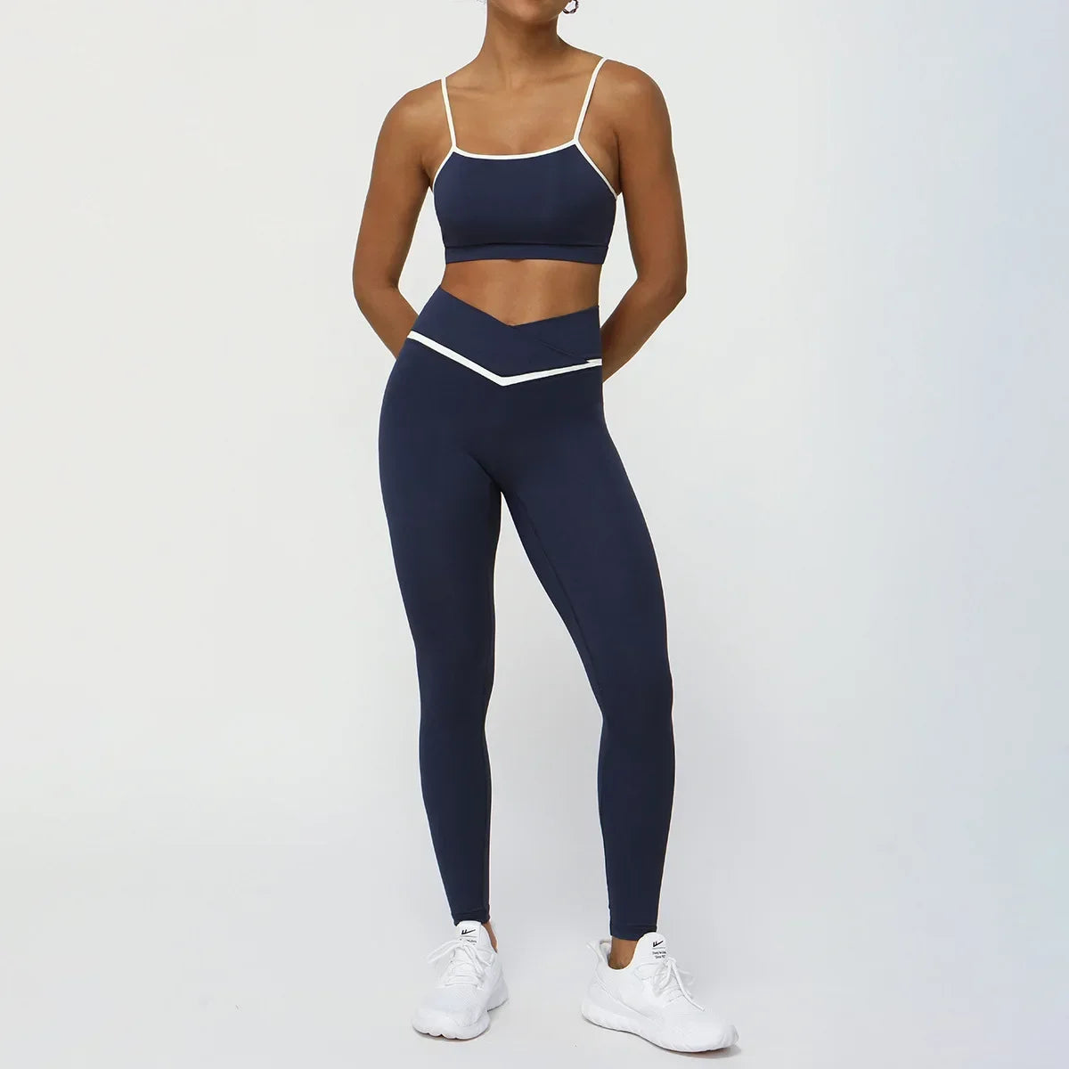 Cross Yoga Set Women's Tracksuit | Supportive Top, Nylon & Spandex, Anti-Pilling, Anti-Shrink