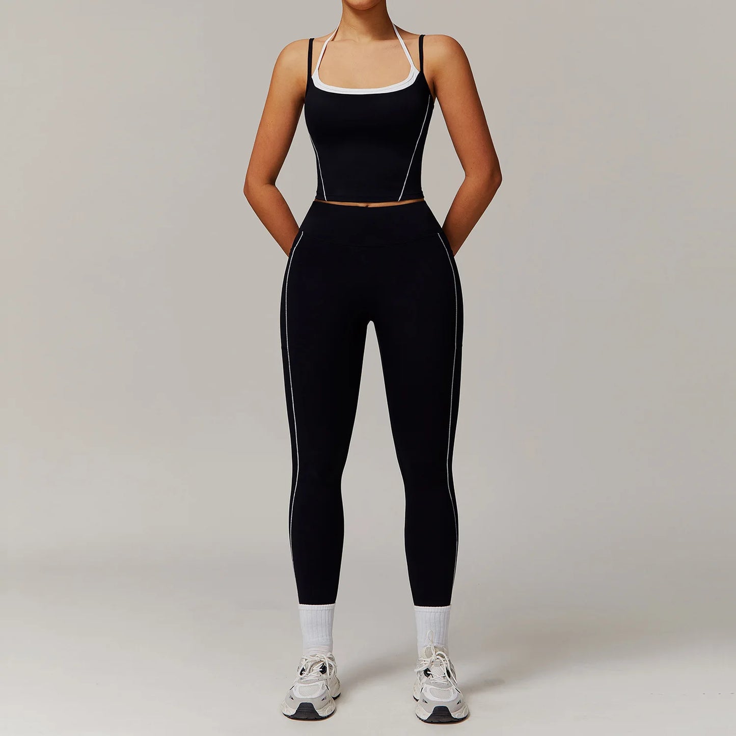 Fitness Workout Tracksuit | Nylon & Spandex Blend, Moisture-Wicking, Quick-Dry, All-Season