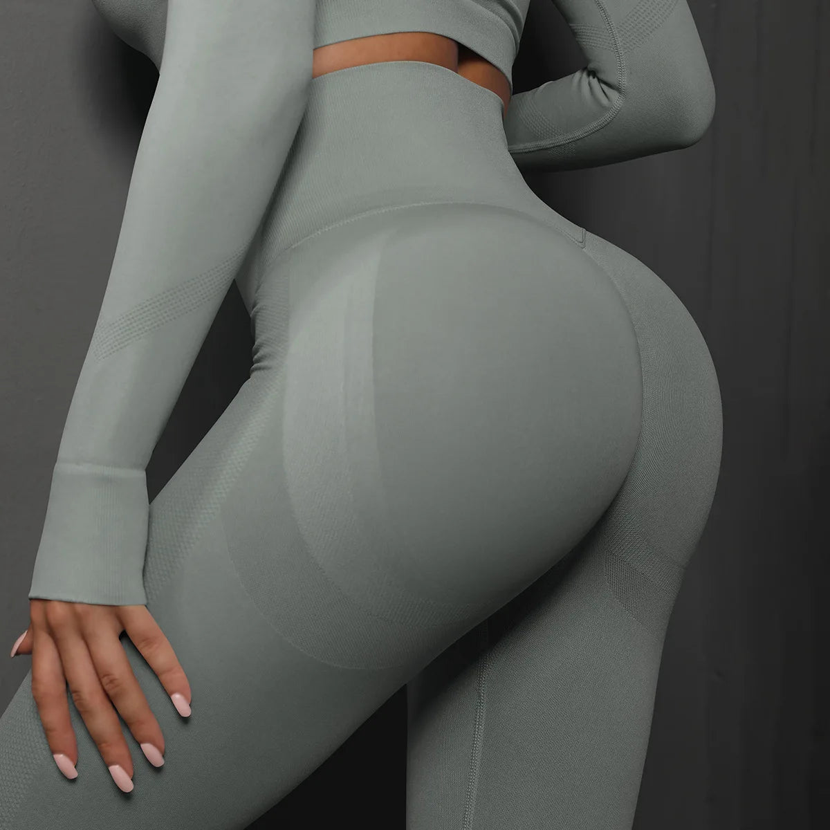 High Waist Yoga Pants | Nylon & Spandex, Moisture-Wicking, Elastic Waistband, Ankle-Length