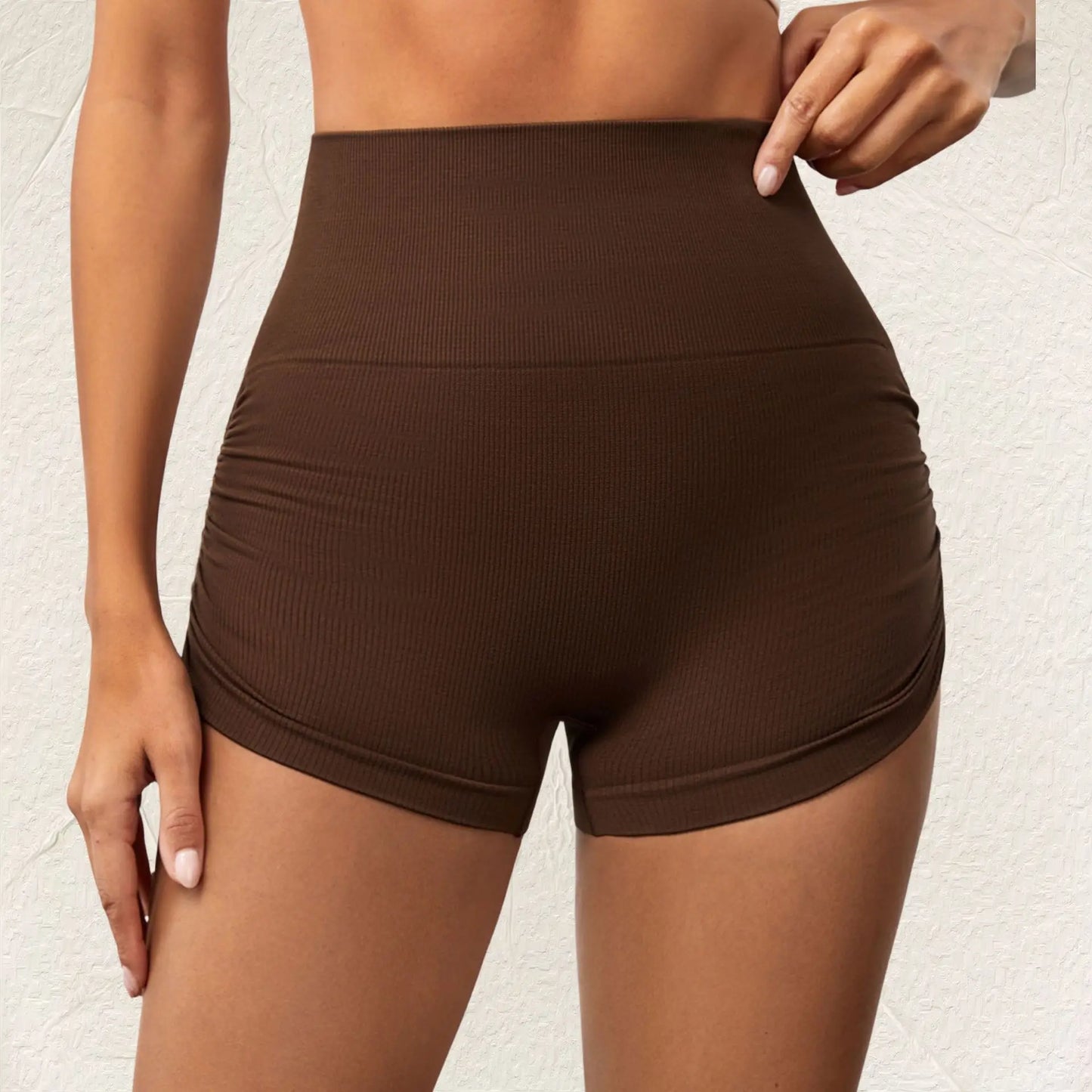 Twisted Pattern Booty Shorts | Nylon, Spandex & Lycra for Yoga & Active Lifestyle