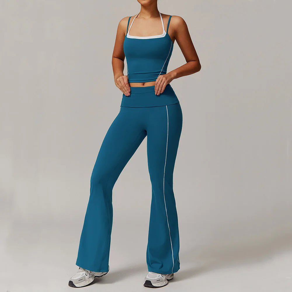 Fitness Workout Tracksuit | Nylon & Spandex Blend, Moisture-Wicking, Quick-Dry, All-Season