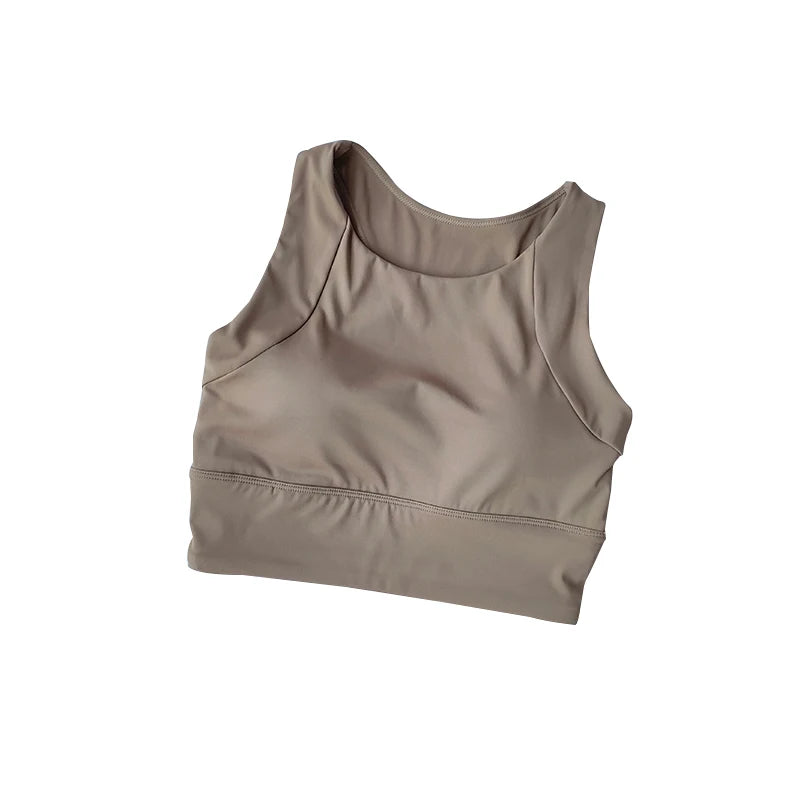 Full-Cup Yoga Fitness Bra | Breathable Nylon, High Support, Chemical-Free for Running & Workouts