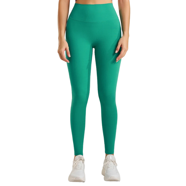 High-Waist Yoga Pants | Lycra & Nylon Blend, Breathable, Quick-Dry, Tummy Control & Ankle-Length
