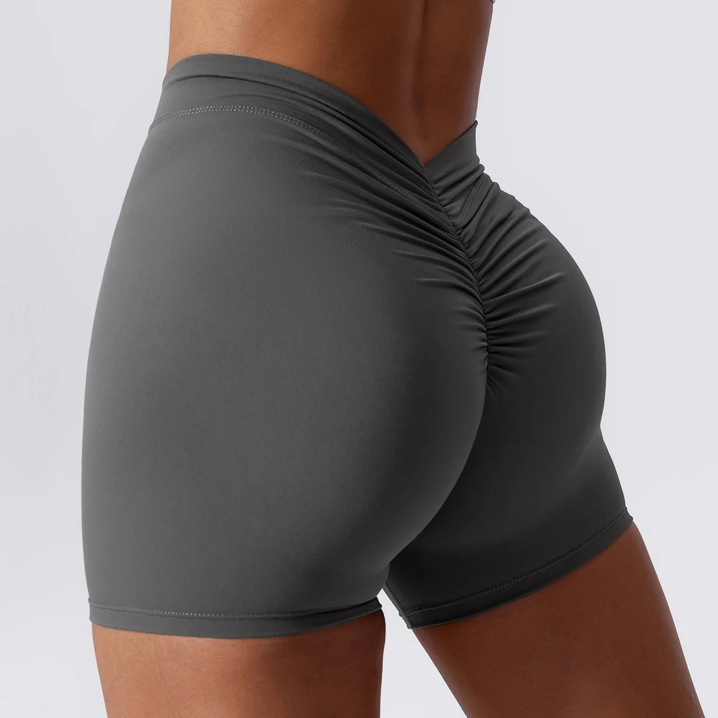High-Waist Scrunch Booty Shorts | Nylon, Stylish Fit for Yoga & Athletic Activities, Chemical-Free