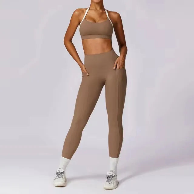 Women's Backless Gym Set | Anti-Pilling, Quick-Dry, Breathable, Chic Design